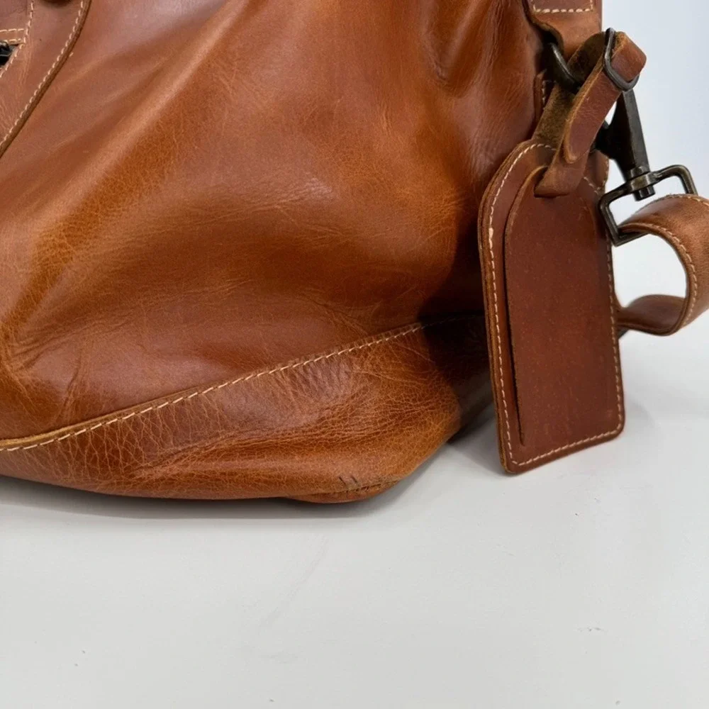 Brown Leather Duffle Bag 28